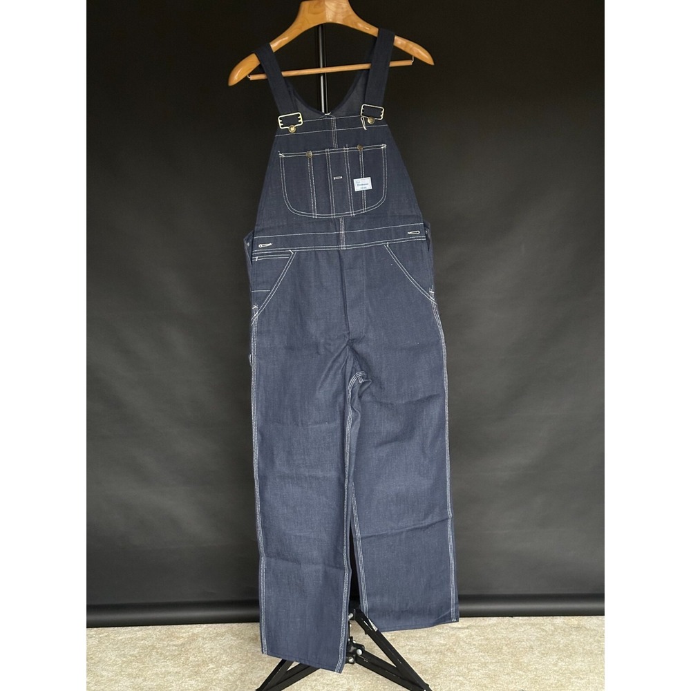 NWOT Vintage Sears Overalls Mens 36x30 Blue Tradewear Carpenter Denim Workwear